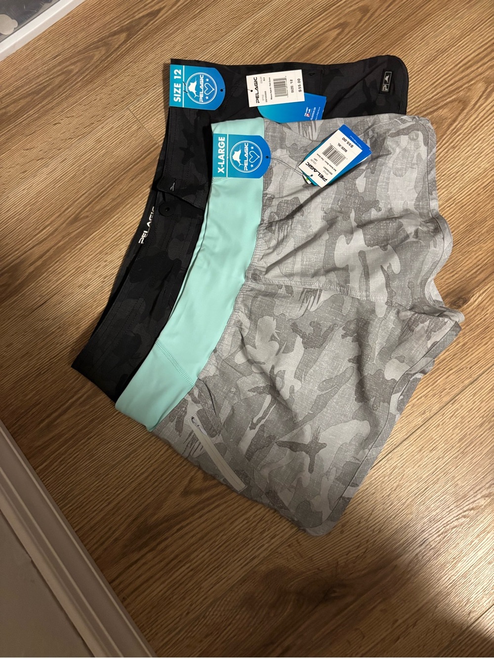 Pelagic lot of 2 brand new with tags fishing shorts in XL and size 12